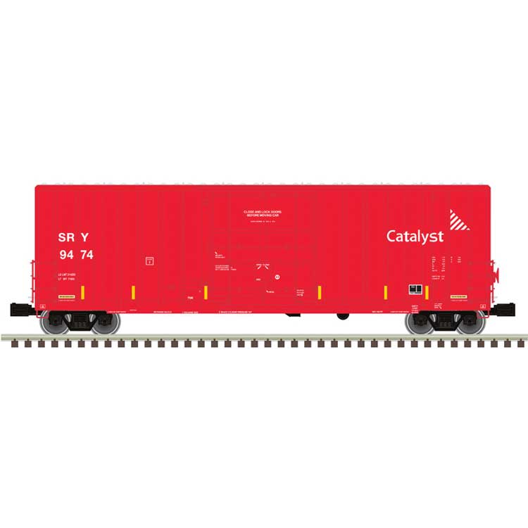 PREORDER Atlas 3007417 O Gunderson 50' High-Cube Boxcar - 3-Rail - Ready to Run - Premier -- Southern Railway of British Columbia SRY (red)