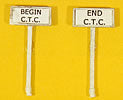 JL Innovative Design 838 Custom Right of Way signs - Begin/End C.T.C., HO Scale