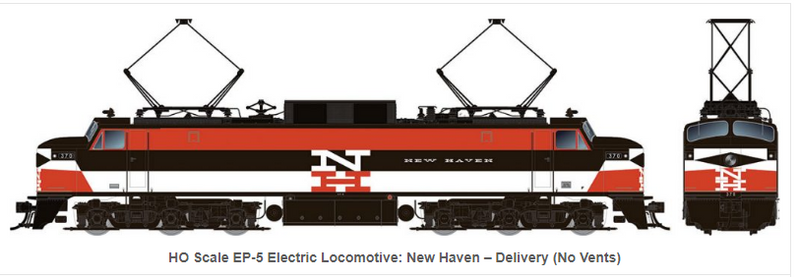 Rapido Trains 84502 EP-5 Electric Locomotive: New Haven Delivery (No Vents)