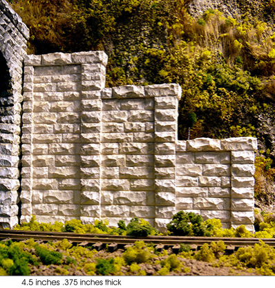 Chooch Enterprises 8401 Cut Stone Stepped Wall Tunnel Abutment (2), HO