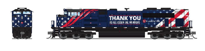 BLI 8445 EMD SD70ACe, MRL 4404, Essential Workers Tribute, No-Sound / DCC-Ready, N