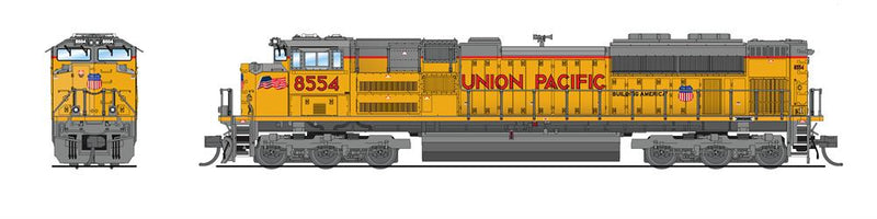 BLI 8430 EMD SD70ACe, UP 8608, Small Flags Scheme, Paragon4 Sound/DC/DCC, N