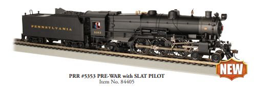 Bachmann 84405 K4 4-6-2 Pacific - WowSound(R) and DCC - Spectrum -- Pennsylvania Railroad 5353 (Pre-War, Slat Pilot, black, graphite), HO