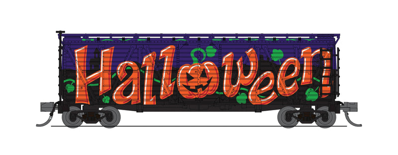 BLI 8473 40' Wood Stock Car, Halloween Season Theme, Spooky Sounds, N