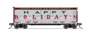 BLI 8475 40' Wood Stock Car, Holiday Season Theme, "Happy Holidays", Holiday Sounds, N