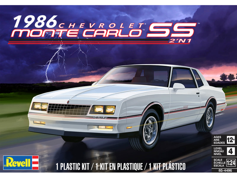 Revell 85-4496 1986 Chevrolet Monte Carlo SS 2N1, 1:24 Scale