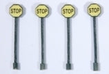 JL Innovative Design 852 Custom Street Signs - Stop (yellow), HO Scale