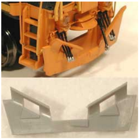 Cal-Scale Train Parts 587 Bc Snow Plow Plastic, HO