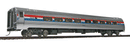 WalthersProto 920-11220 85' Amfleet II 59-Seat Coach - Ready to Run -- Amtrak(R) (Phase III, equal red, white, blue stripes), HO Scale