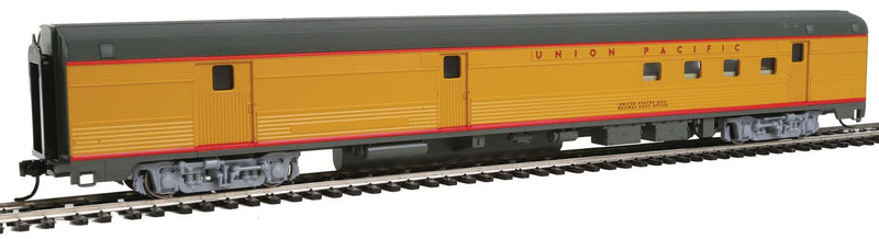 WalthersMainline 910-30308 85' Budd Baggage-Railway Post Office - Ready To Run -- Union Pacific(R) (Armour Yellow, gray), HO Scale