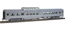 WalthersMainline 910-30402 85' Budd Dome Coach - Ready to Run -- Santa Fe (silver), HO Scale