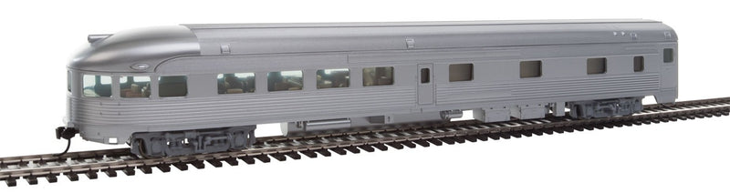 WalthersMainline 910-30350 85' Budd Observation - Ready To Run -- Painted, Unlettered (silver), HO Scale