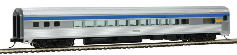 WalthersMainline 910-30205 85' Budd Small-Window Coach - Ready to Run -- Via Rail Canada (silver, blue, yellow), HO Scale