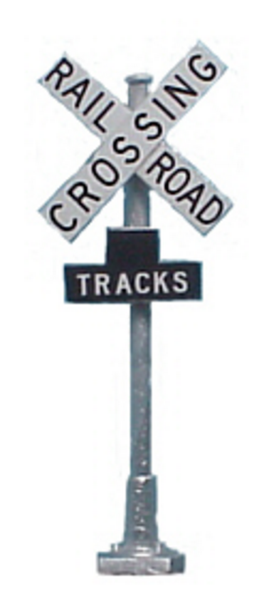 Tomar Industries 869 Railroad Crossbucks -- With Track Numbers pkg(2), HO Scale
