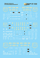 Microscale Inc 460-601242 N Decal 50' P-S Boxcar WC