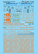 Microscale Industries 87-1437 Railroad Decal Set -- Cryo-Trans CRYX & Americold LRMX 75' Cryogeneic & Mechanical Reefers, HO Scale