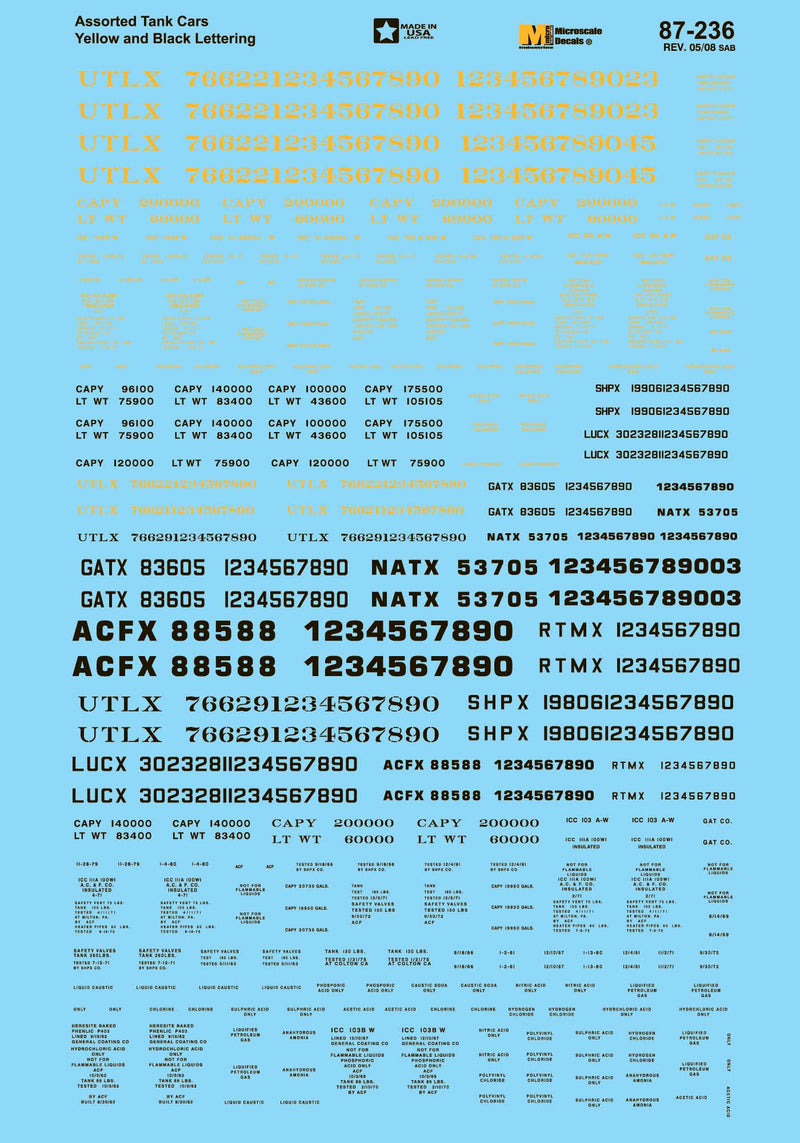 Microscale Inc 460-87236 Lease Tank cars