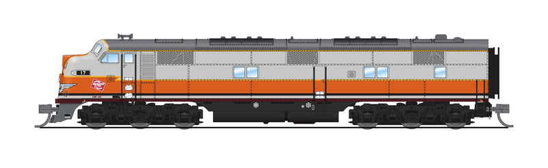 PREORDER BLI 8768 EMD E7A, MILW 19B, Gray & Orange Passenger Scheme, Paragon4 Sound/DC/DCC, N