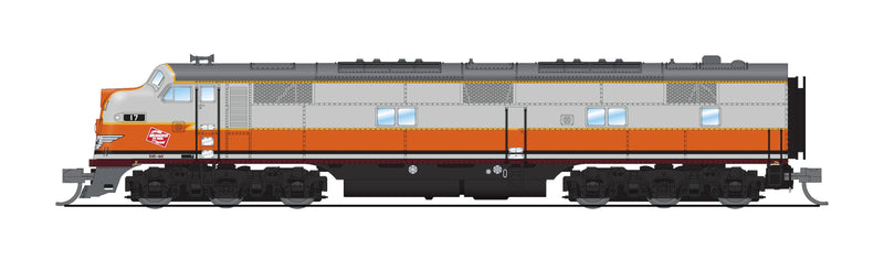 PREORDER BLI 8795 EMD E7A, MILW 19B, Gray & Orange Passenger Scheme, No-Sound / DCC-Ready, N