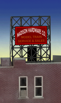 Miller Engineering Animation 338920 Madison Hardware Billboard, N and Z Scales