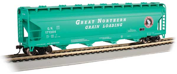 Bachmann 17509 56' ACF Center-Flow Covered Hopper - Ready to Run - Silver Series(R -- Great Northern 170304 (Glacier Green), HO Scale