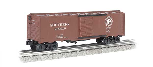 Bachmann 47082 40' Steel Boxcar - 3-Rail - Ready to Run - Williams(TM) -- Southern Railway