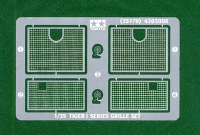 Tamiya 35179 TIGER I SERIES ETCHED GRILLE, 1:35 Scale