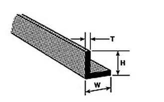 Plastruct 90004 A-4 7pk ANGLE 1/8