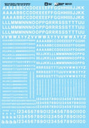Microscale Industries 70101 Alphabets & Numbers - Railroad Gothic - White, N Scale