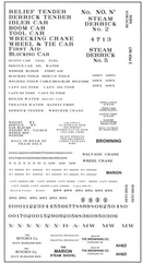 Tichy Train Group 9010  WRECK TRAIN DECAL Blk RR, HO