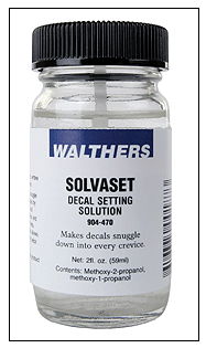 Walthers Goo 904-470 Solvaset Decal Setting Solvent -- 2oz 59.1mL Bottle