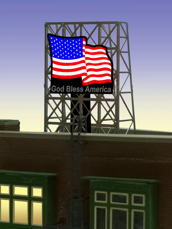 Miller Engineering Animation 339095 Flag Billboard , N/Z Scales