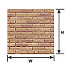 Plastruct 91604 PS-90 1:24 BRICK SHEET 2PK