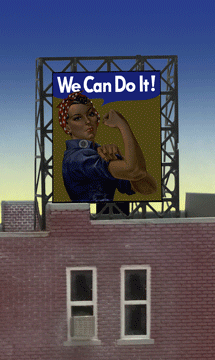 Miller Engineering Animation MIE339110 We Can Do It Billboard, N and Z Scales