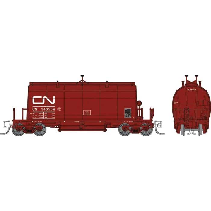Rapido 543003A N Short Barrel Ore Hopper - Ready to Run -- Canadian National (mineral brown, noodle logo)