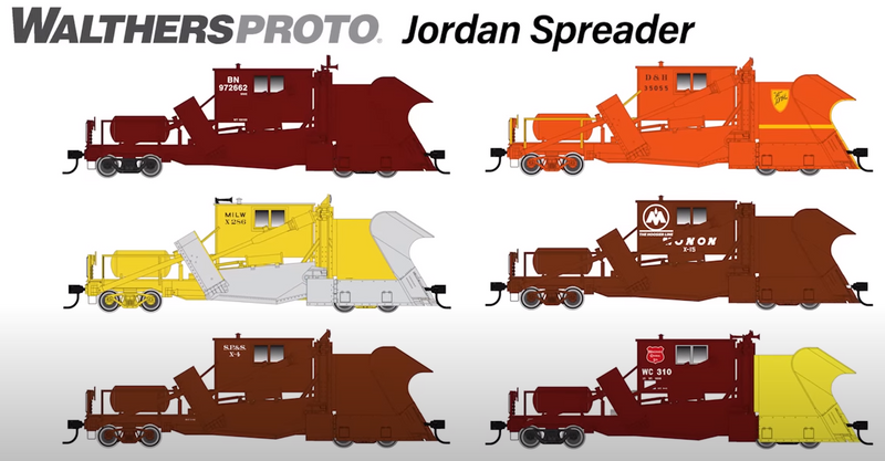 Walthers 920-110127 Jordan Spreader - Ready to Run -- Burlington Northern