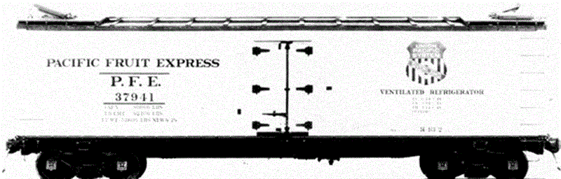 Tichy Train Group 9324O Railroad Decal Set -- Pacific Fruit Express R40-2 Reefer, O Scale