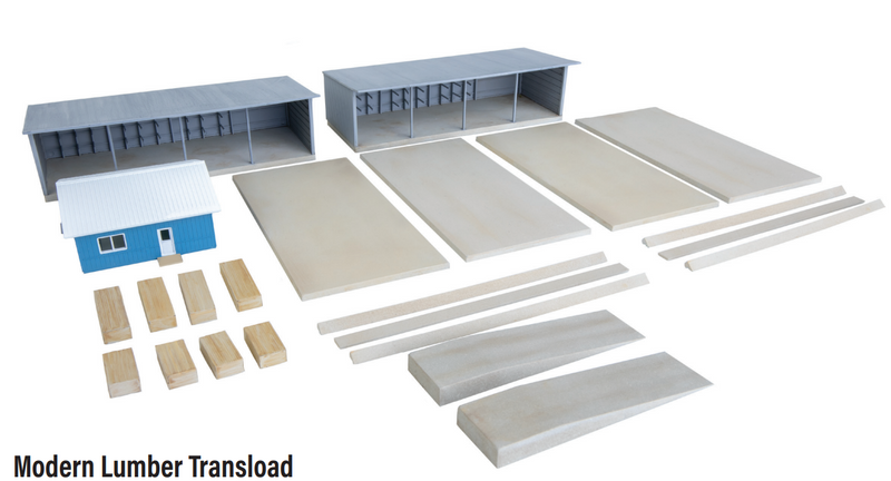 Walthers Cornerstone 933-3854 Modern Lumber Transload -- Kit, N Scale