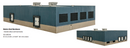 Walthers Cornerstone 933-3855 Modern Steel Warehouse -- Kit - 10-1/2 x 6-5/16 x 2-13/64" 26.7 x 16 x 5.6cm, N Scale
