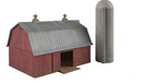 Walthers Cornerstone 933-3892 Meadowhead Barn and Silo - Kit, N Scale
