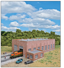 Walthers Cornerstone 933-3266 Two-Stall 130' Brick Diesel House - Kit - 10-3/4 x 6-3/4 x 3-1/4" 27.3 x 17.1 x 8.2cm, N Scale