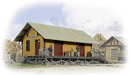 Walthers Cornerstone 933-3533 Golden Valley Freight House - Kit, HO