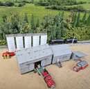 Walthers Cornerstone 933-4059 Trackside Oil Dealer with Storage Tanks - Kit, HO