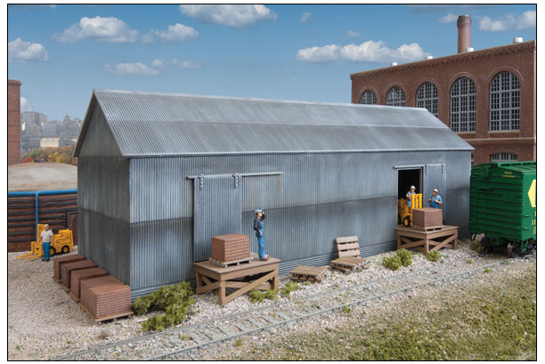 Walthers Cornerstone 933-4101 Brickworks Storage Building -- Kit - 9 x 4-1/4 x 3-1/2" 22.5 x 10.6 x 8.7cm, HO