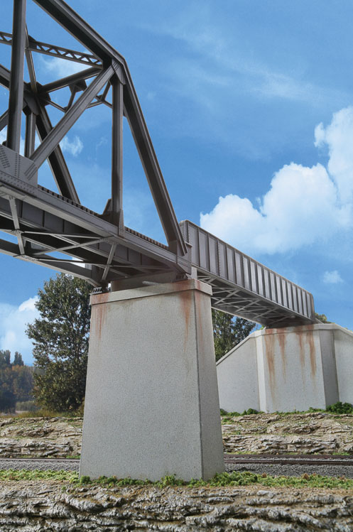 Walthers Cornerstone 933-4550 Single-Track Railroad Bridge Concrete Piers pkg(2) - Kit, HO