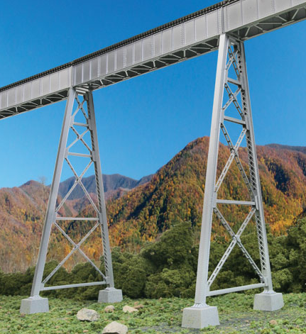 Walthers Cornerstone 933-4555 Steel Railroad Bridge Tower Bent 2-Pack - Kit, HO