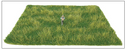 Walthers SceneMaster 949-1131 Tear & Plant Meadow Mat - 8-5/8 x 7-7/8" 22 x 20cm - Lowland Meadow