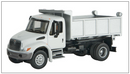 Walthers SceneMaster 949-11635 4300 International(R) 4300 Single-Axle Dump Truck - Assembled -- White w/Railroad Maintenance-of-Way Logo Decals, HO