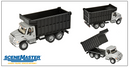 Walthers SceneMaster 949-11677 International(R) 7600 Dual-Axle Coal Truck - Assembled - Silver Cab, Black Box, HO