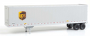 Walthers SceneMaster 949-2213 45' Stoughton Trailer 2-Pack - Assembled -- United Parcel Service (Modern Shield Logo, gray, brown, yellow), HO